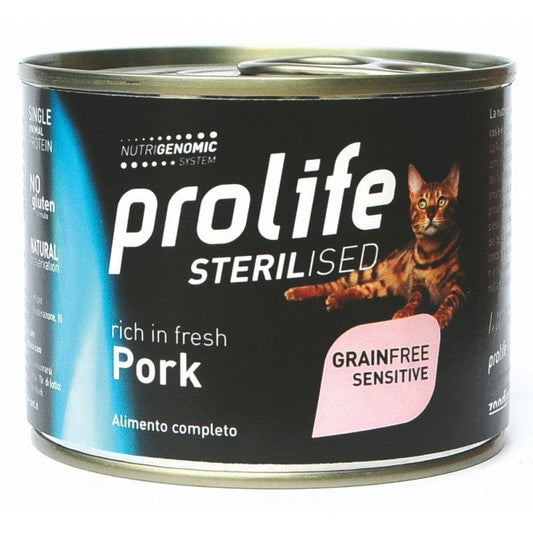PROLIFE CAT STERILISED GRAINFREE SENSITIVE PORK GR.200