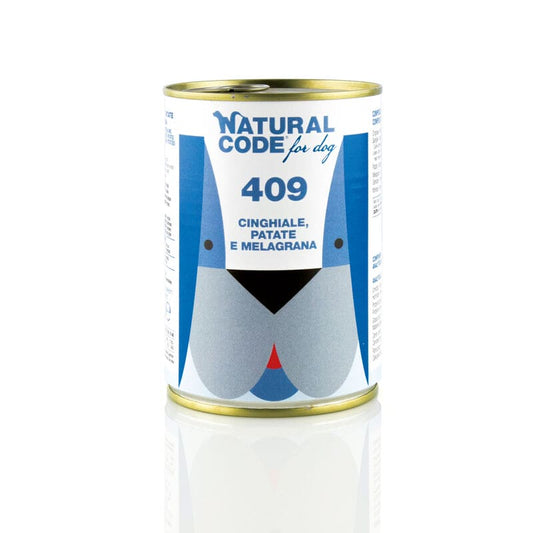 Natural Code 409 Dog Adult Cinghiale, Patate e Melograno 400 gr