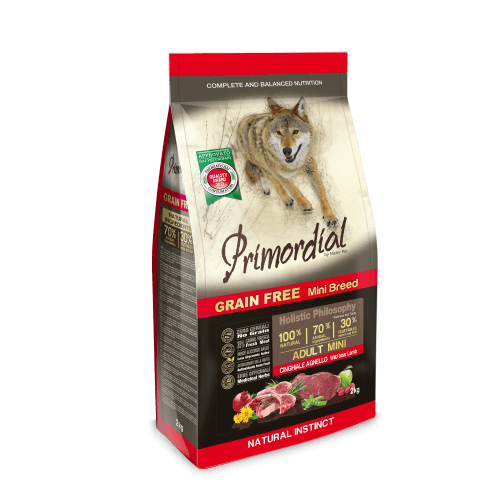 PRIMORDIAL HOLISTIC DOG ADULT MINI CINGHIALE E AGNELLO GRAIN FREE 6kg