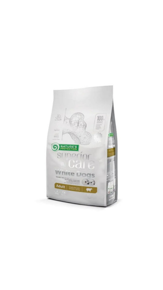 Nature's Protection - Superior Care - WHITE DOGS Adult Small & Mini con AGNELLO 1,5 Kg