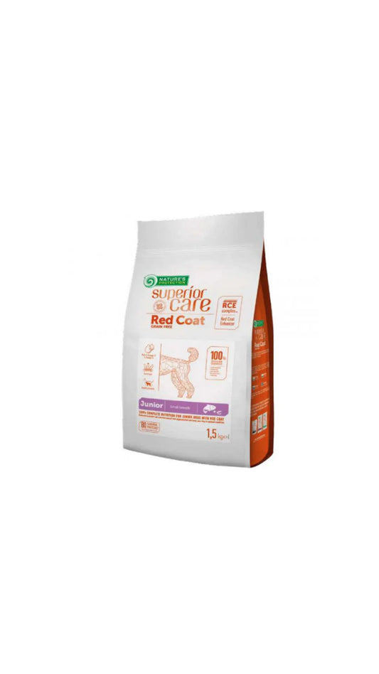 Nature's Protection Superior Care - Red Coat Dog Grain Free Junior Small Salmone 1,5kg
