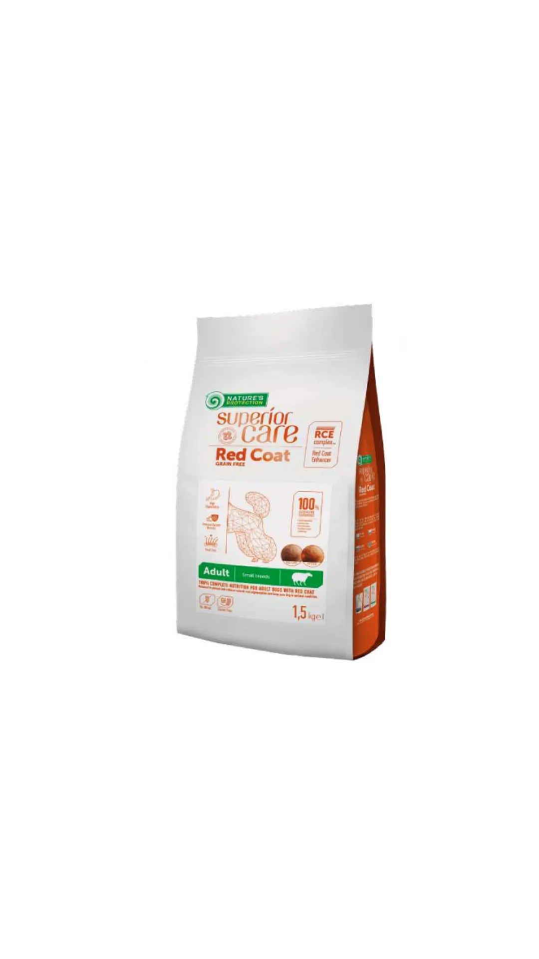 Nature's Protection Superior Care - Red Coat Dog Grain Free Adult Small Agnello 1,5 Kg