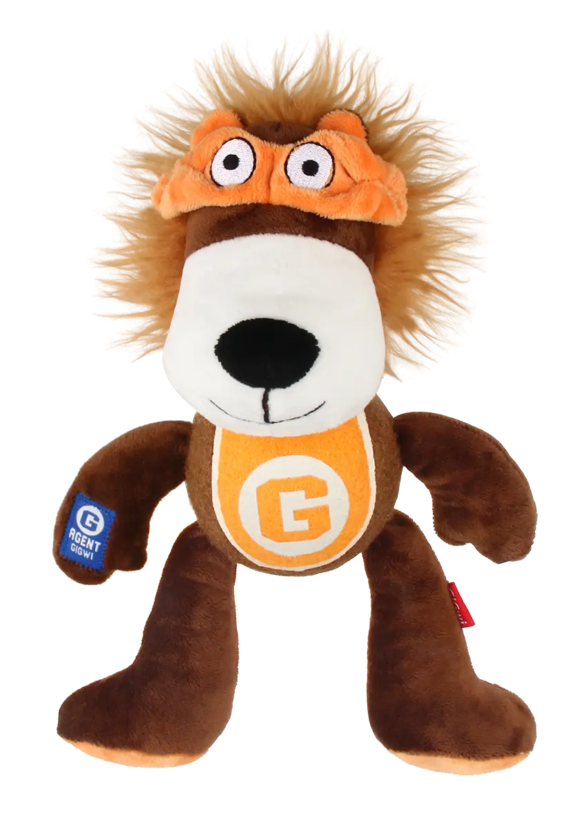 GiGwi Lion Plush Tennis Ball con Squeaker