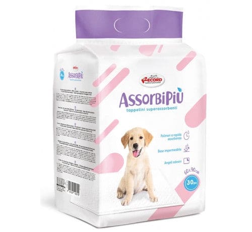 Record Assorbipiù Tappetini Assorbenti per Cani 30 pezzi 60×90