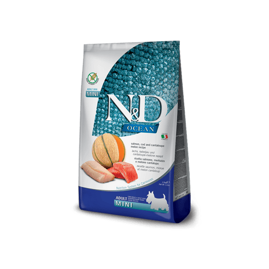 Farmina® N&D Ocean Dog Salmone Merluzzo Cantalopo Adult Mini 800g