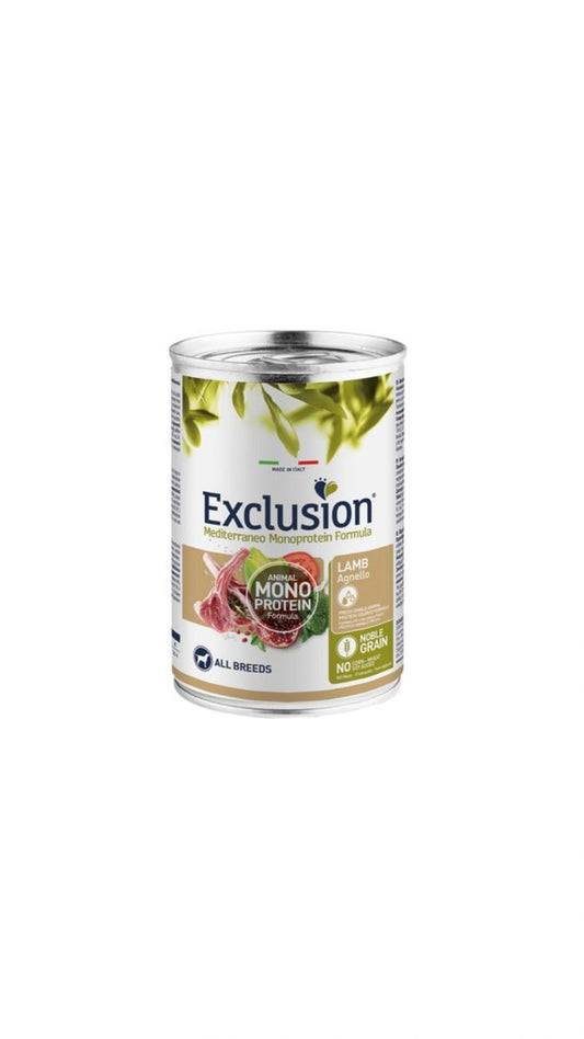 Exclusion Mediterraneo Adult All Breed Agnello 400 gr