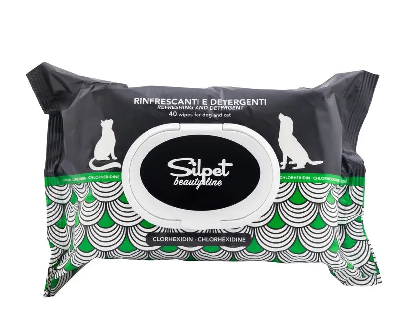 Silpet 40 Salviettine Detergenti 30x20cm con Clorexidina