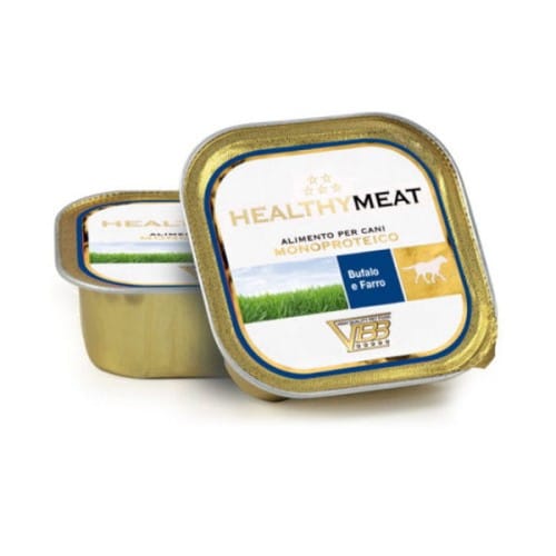 HEALTHY MEAT DOG BUFALO CON FARRO - ALIMENTO COMPLETO PER CANI MONOPROTEICO - 150G