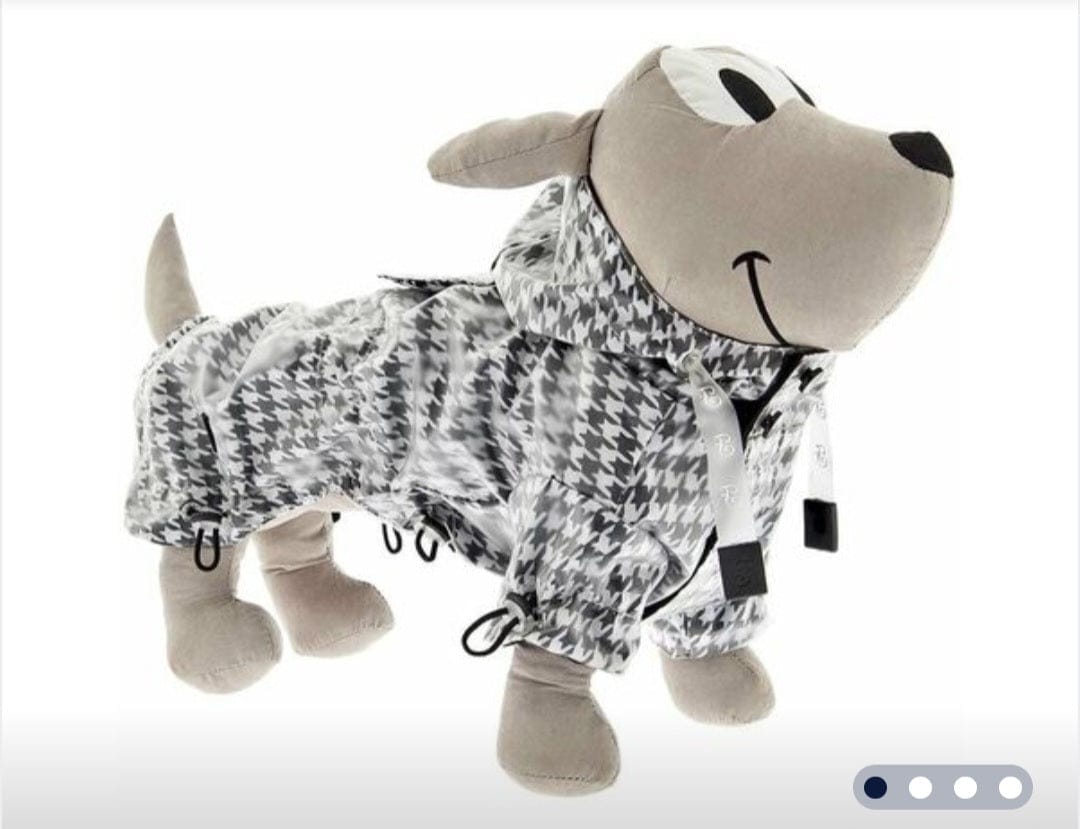 Impermeabile regolabile con elastico modello Favola fantasia Pied de poule per cani, ferribiella