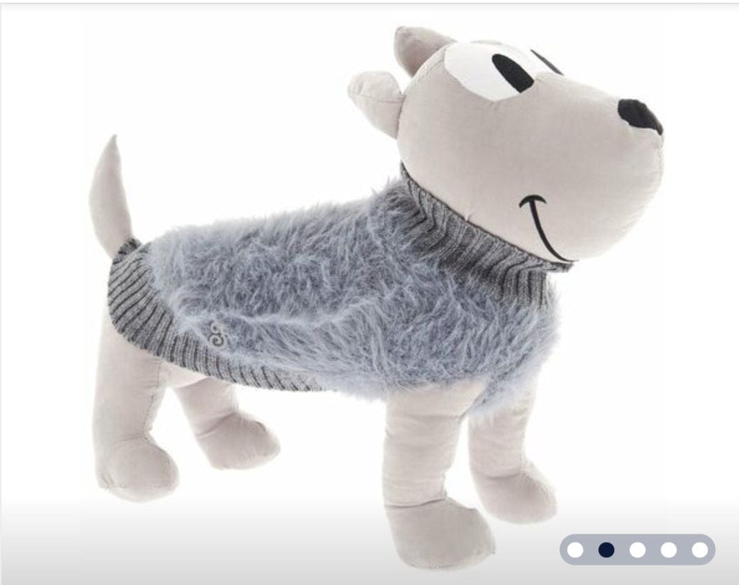 Maglioncino con collo e fondo in maglia modello Batuffolo per cani, ferribiella