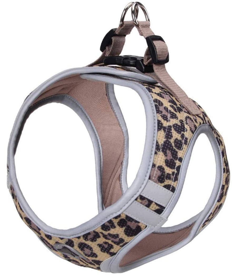 Pettorina Reflective Hiking Leopard con imbottitura interna per cani