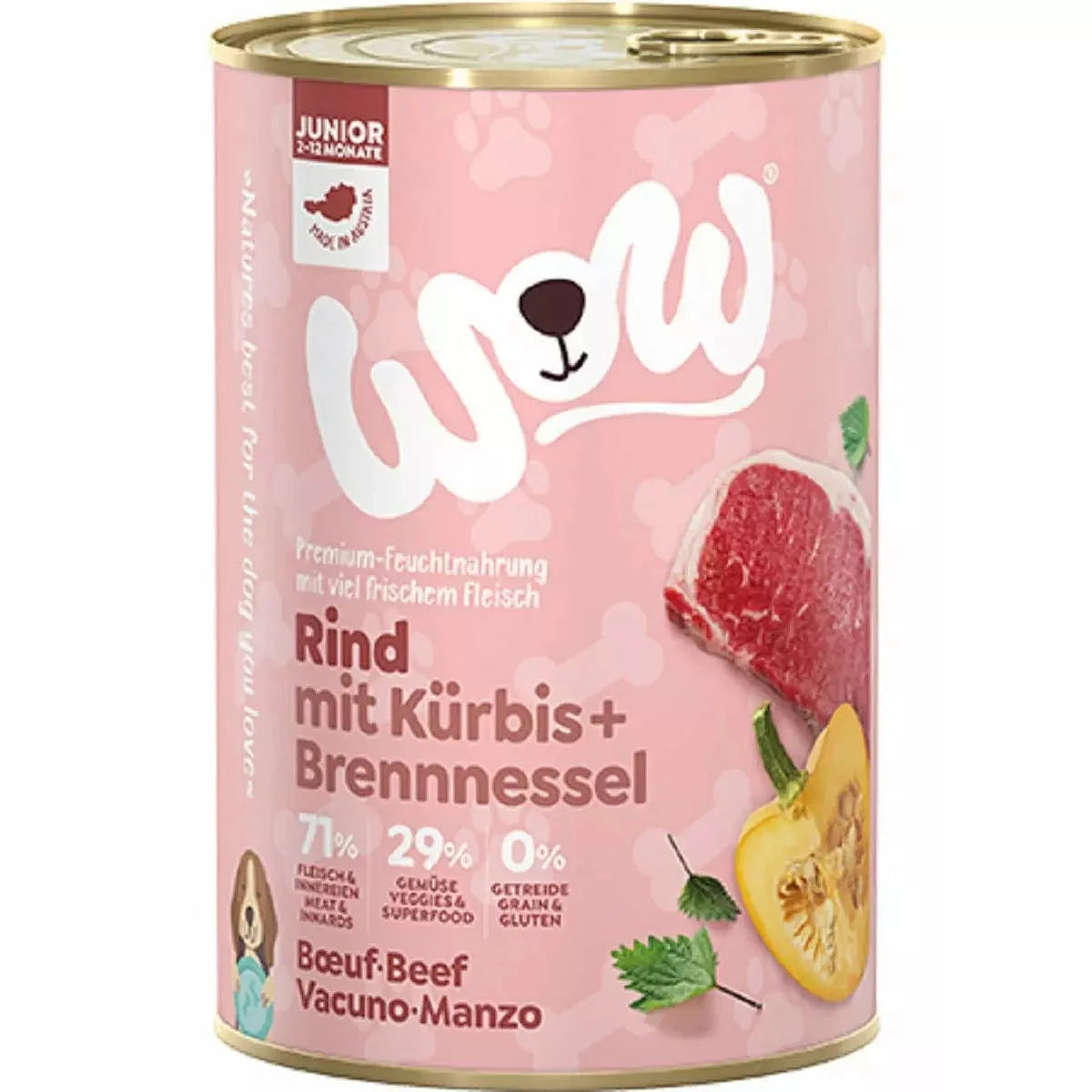 Wow Scatoletta Cane Junior Rind Manzo