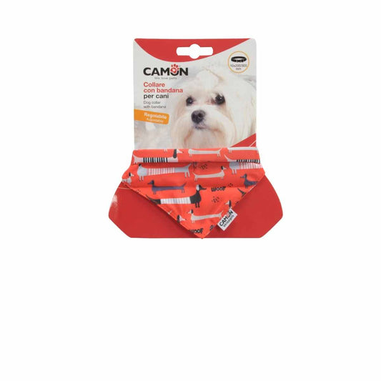 Camon Collare per Cane con Bandana Rossa