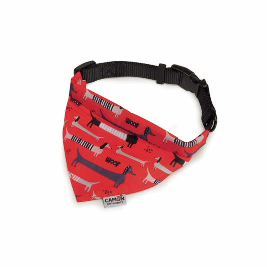 Camon Collare per Cane con Bandana Rossa