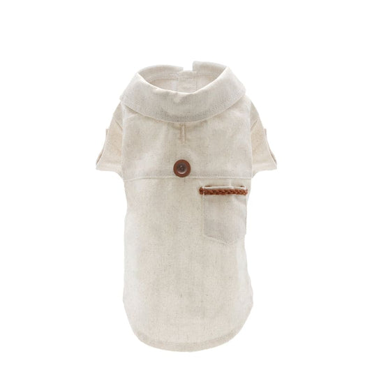 Maglia per cani con colletto - Linen Sand Croci