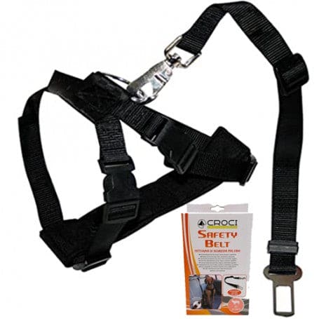 CROCI SAFETY BELT PETTORINA PER CANI CON CINTURA DI SICUREZZA PER AUTO