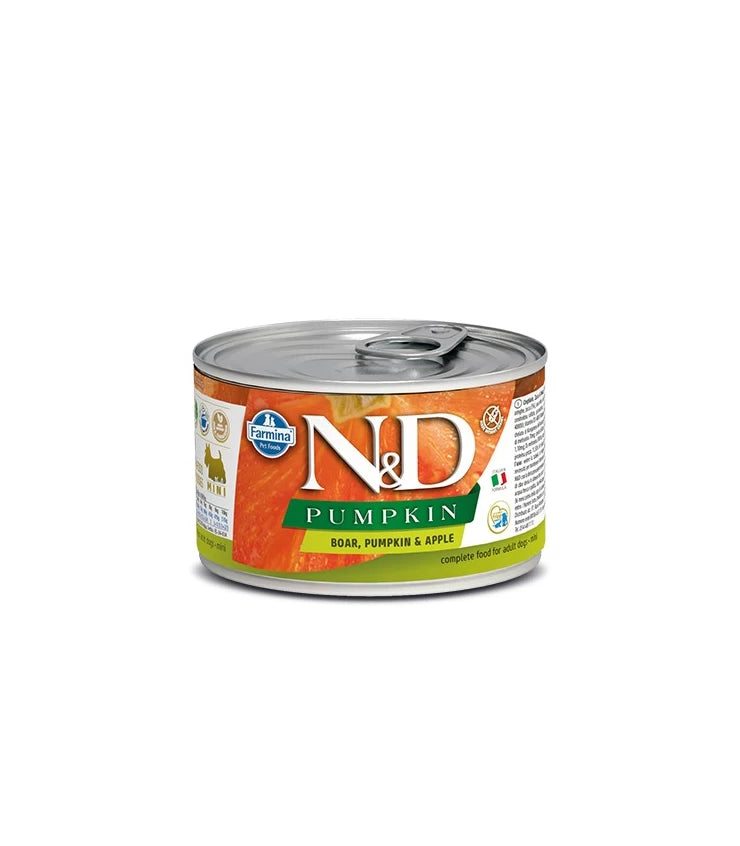 Farmina N&D Pumpkin Adult Mini cane Cinghiale Zucca E Mela 140 Gr