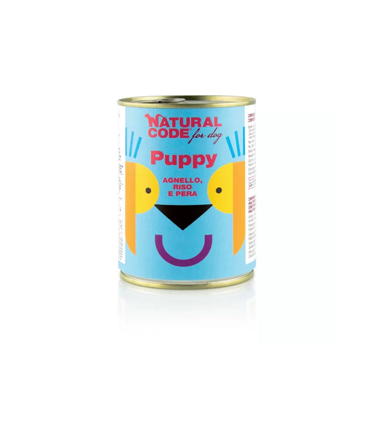 Natural Code 02 Cane Puppy Agnello Riso E Pera 400 Gr