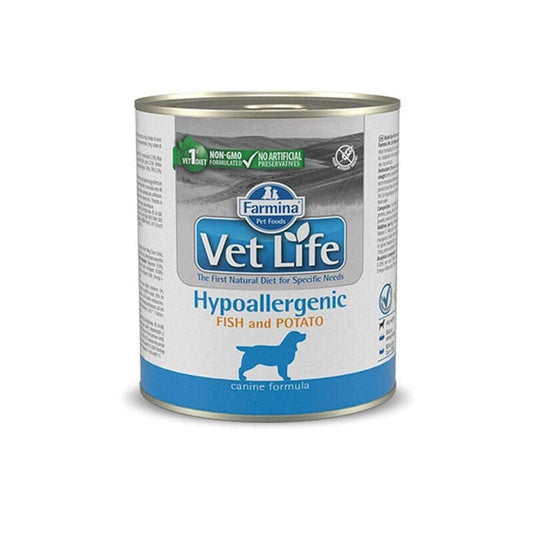 Vet life Hypoallergenic fish and potato umido cane 300gr