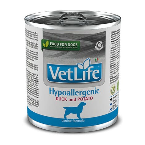 Vet Life Hypoallergenic duck and potato umido cane 300gr