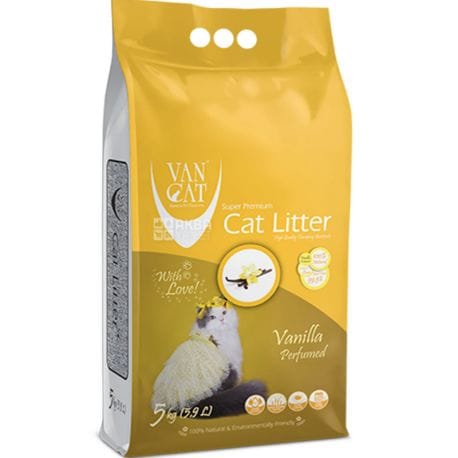 Van Cat, Vaniglia, 5 kg, Lettiera per gatti in bentonite, Vaniglia